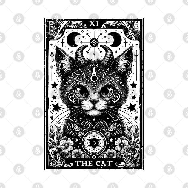 Devilish Cat Tarot Card by Helgar
