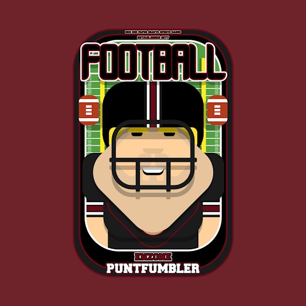 American Football Black and Maroon - Enzone Puntfumbler - Sven version by Boxedspapercrafts