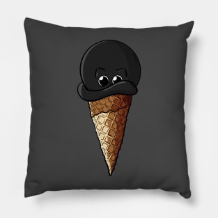 Ice Cream Black Cat Pillow