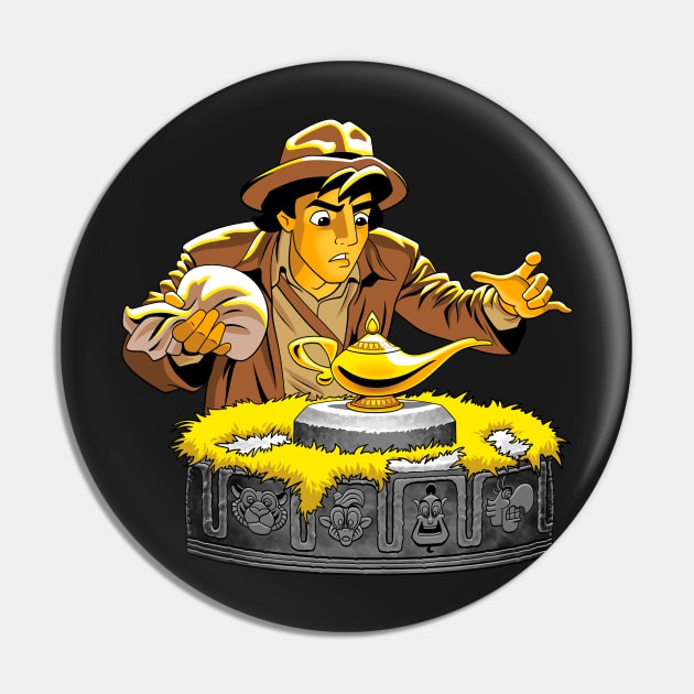 Raiders of the lost lamp Pin by CoinboxTees