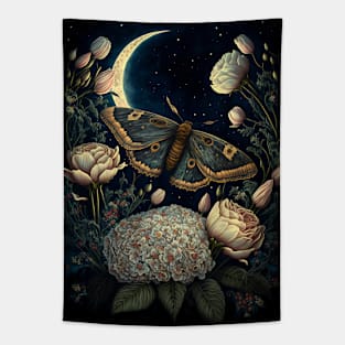 Wiccan witchcraft Moth and magic of night 11 Tapestry