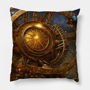 Steampunk time machine Pillow