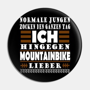 Mountainbike Downhill Männer Berge Trail Spruch Pin