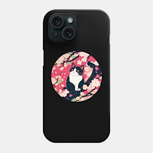 Cherry Blossom Kawaii Cat Sakura Japanese - Funny Cats Phone Case