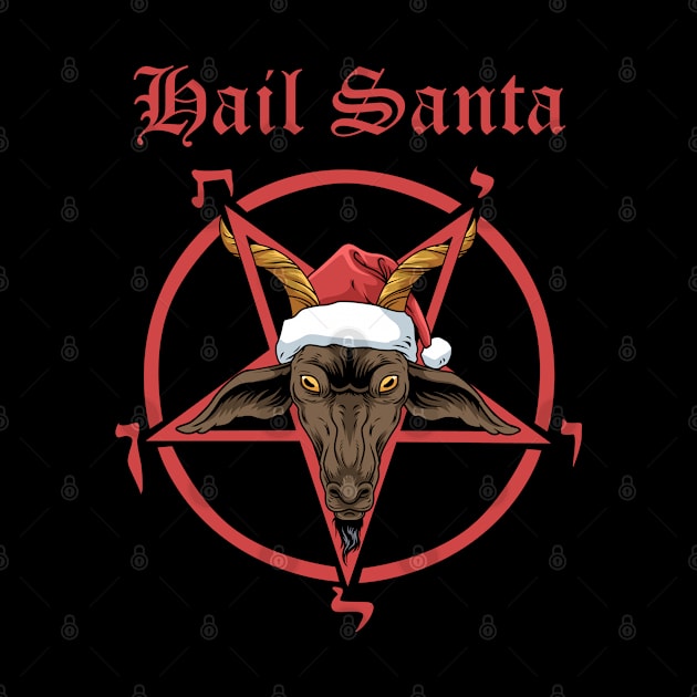 Christmas Hail Santa Satanism Goat Baphomet Atheist Satan by PomegranatePower