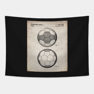 Soccer Ball Patent - Football Fan Bedroom Office Art - Antique Tapestry