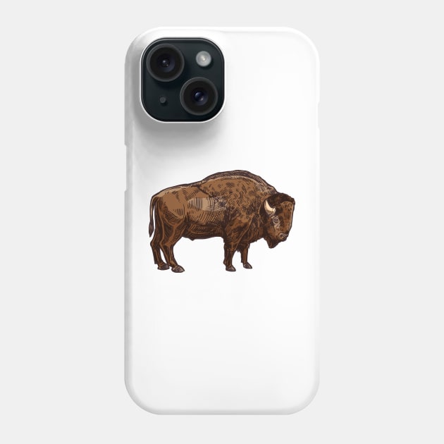 American Bison Distressed Buffalo Funny American Bison Phone Case by zyononzy