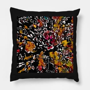 Dark background floral print Pillow