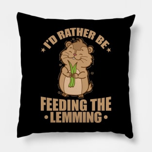 I'd rather be feeding the Lemming Rodent Pillow