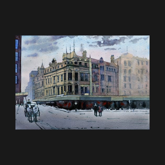 Melbourne - City of Melbourne Building - painting by darrenyeoart