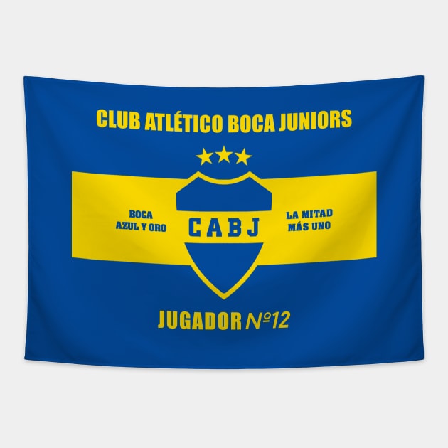 Club Atletico Boca Juniors Tapestry by InspireSoccer