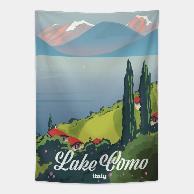 Lake Como Italy Tapestry by nickemporium1