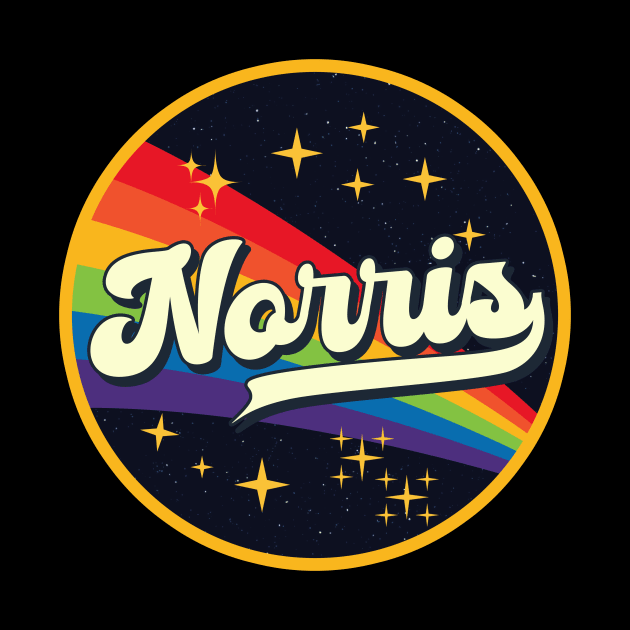 Norris // Rainbow In Space Vintage Style by LMW Art