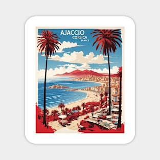 Ajaccio France Vintage Poster Tourism Magnet