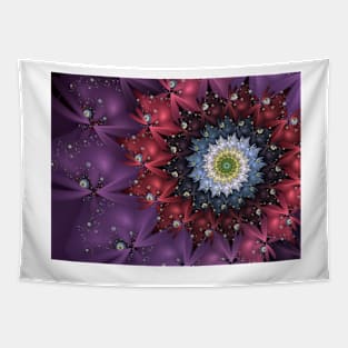 Floral Fractal Firework Tapestry