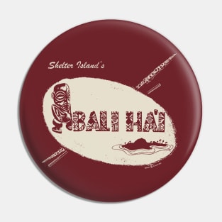 Retro Vintage Bali Ha'i Tiki Bar Pin