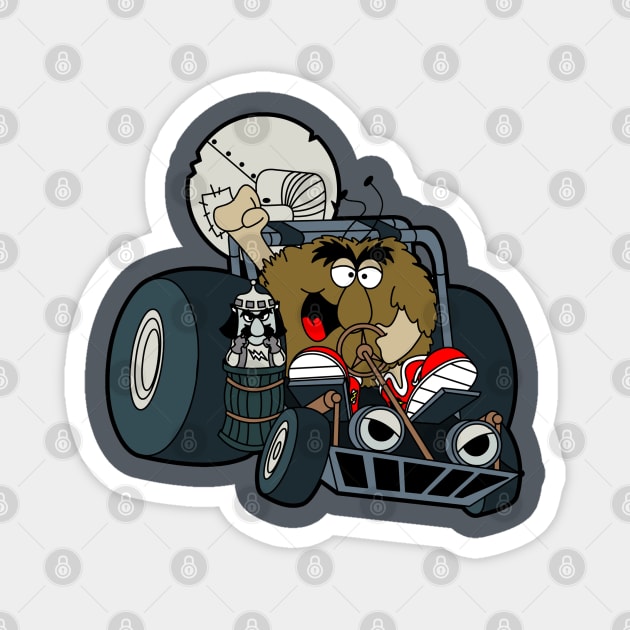 Murky and Lurky Cruise Round In Their Grunge Buggy Magnet by RobotGhost