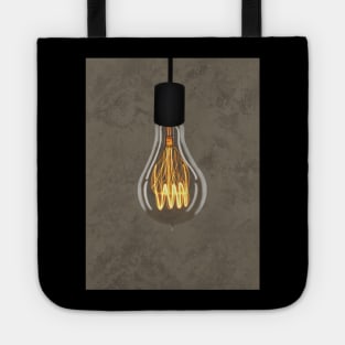 Edison Light Bulb Industrial Background Tote