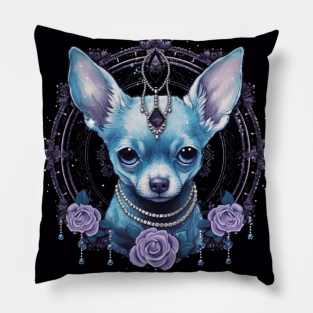 Mystic Blue Chihuahua Pillow