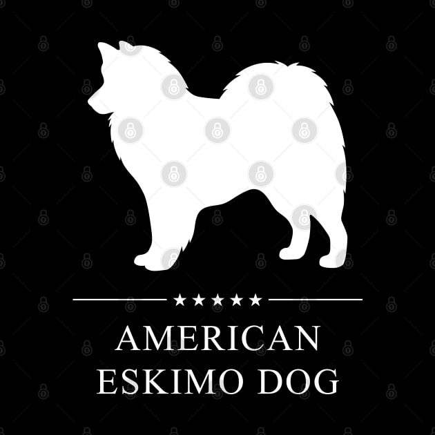 American Eskimo Dog White Silhouette by millersye