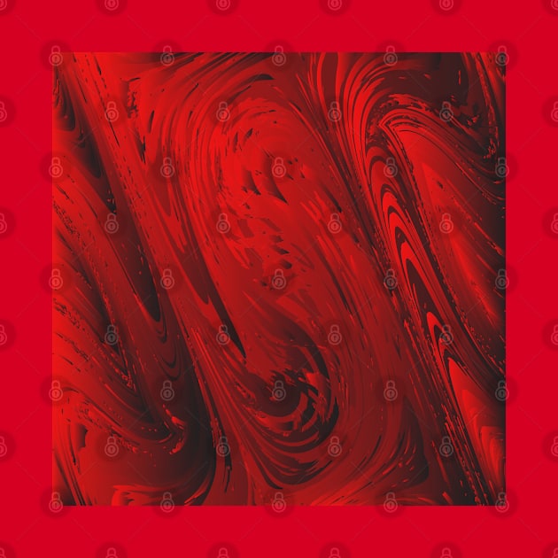 Red graphic swirling design by FredGarden8