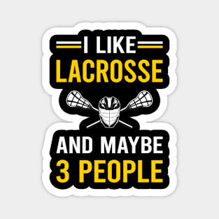 3 People Lacrosse Magnet