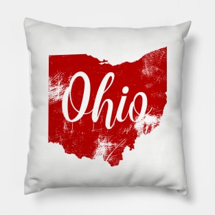 State of Ohio Distressed Vintage Pillow