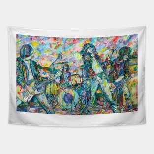 RAMONES innconcert - watercolor portrait Tapestry