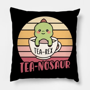 Tea-Rex Kawaii Baby T-Rex Dinosaur In A Tea Cup Pillow