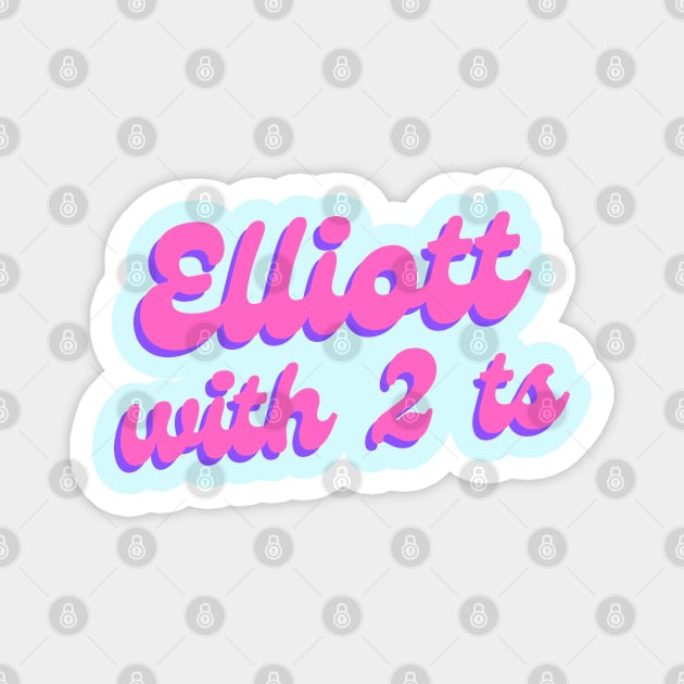 Elliott with 2 ts - drag race Magnet by euheincaio