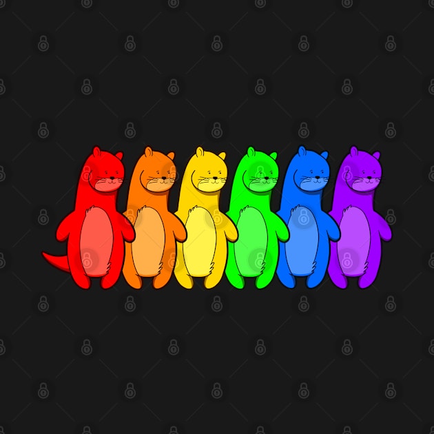 Gay Otter Rainbow Pride by LoveBurty