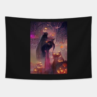 HALLOWEEN IN THE FOREST Tapestry