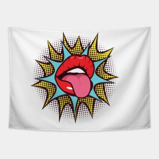 Pop art makeup vintage Tapestry