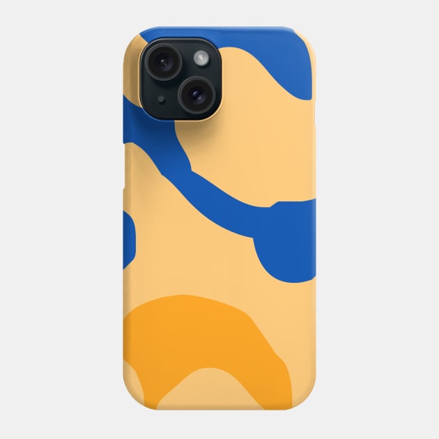 Abstract swirl gold and blue pattern Phone Case by Word and Saying