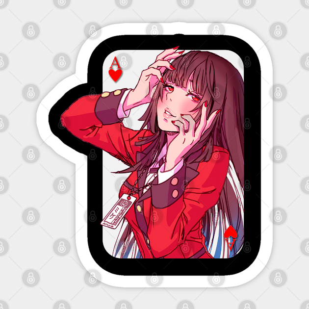 Compulsive Gambler Yumeko Jabami Sticker Teepublic Yumeko jabami (蛇喰 夢子, jabami yumeko). compulsive gambler