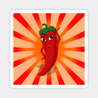 Cute Hot Pepper Superstar Magnet