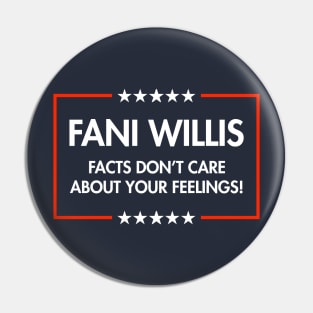 Fani Willis - Facts don't care about your feelings (blue) Pin