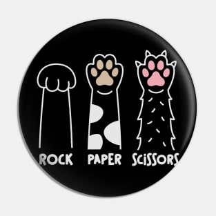 Funny Cat Pawns - Rock, Paper Scissors Pin