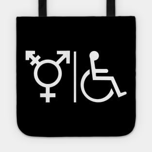 Gender Neutral and Whelchair Inclusive Bathroom Sign Tote