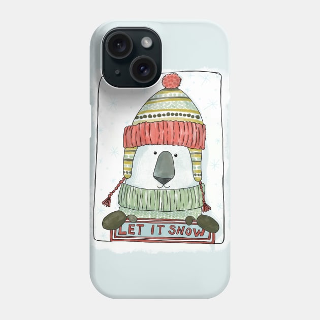 Polar bear, Christmas collection Phone Case by Lillieo and co design