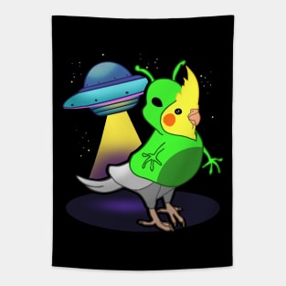 Aesthetic Alien Birb Tapestry