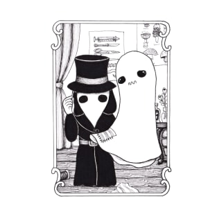 Plague Doctor helping a Ghost T-Shirt