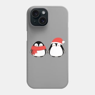 Cute penguins Christmas, winter print design. Phone Case