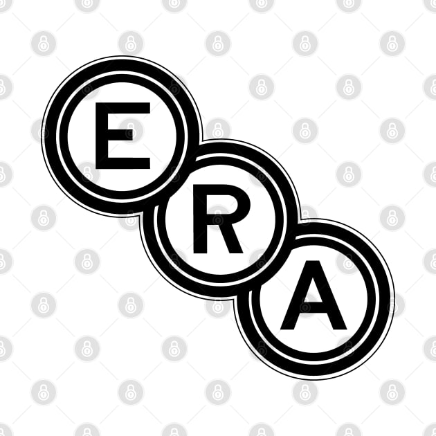 ERA (English Racing Automobiles) emblem (1933-1954) - black print - small emblem version (looks just right on old english white !) by retropetrol