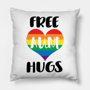 Free Aunt Hugs - Black Text Pillow