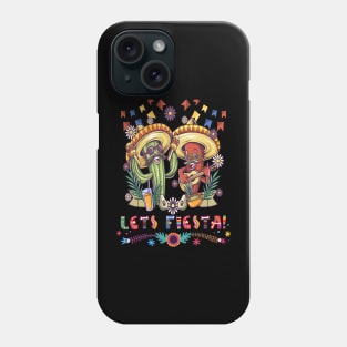 Lets Fiesta Taco Avocado Funny Cinco De Mayo Mexican Party Phone Case