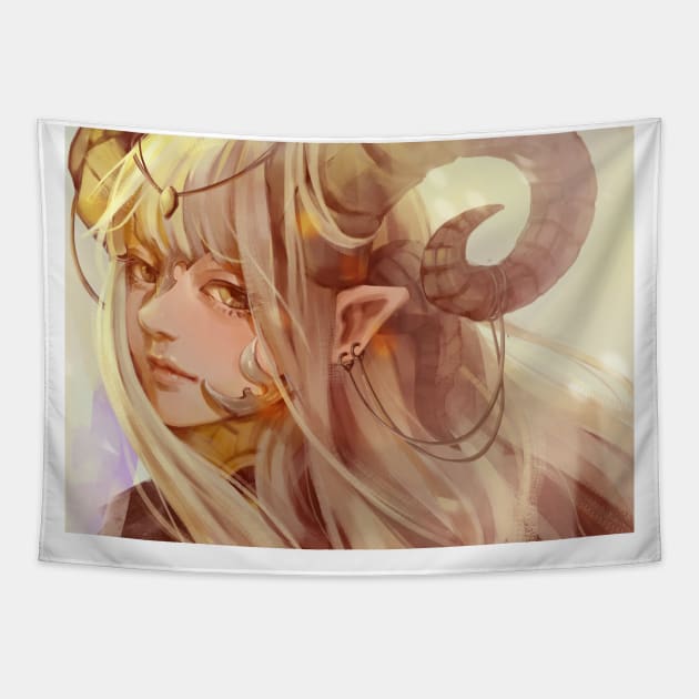 Beautiful Creature Tapestry by Atin