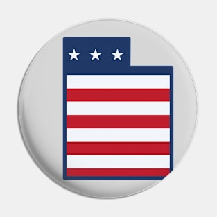 Stars and Stripes Utah Pin