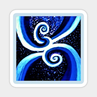 Copy of Spirals in space abstract design, clothes Magnet