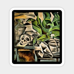 Still life with Cranium Geometric Vanitas Art Magnet